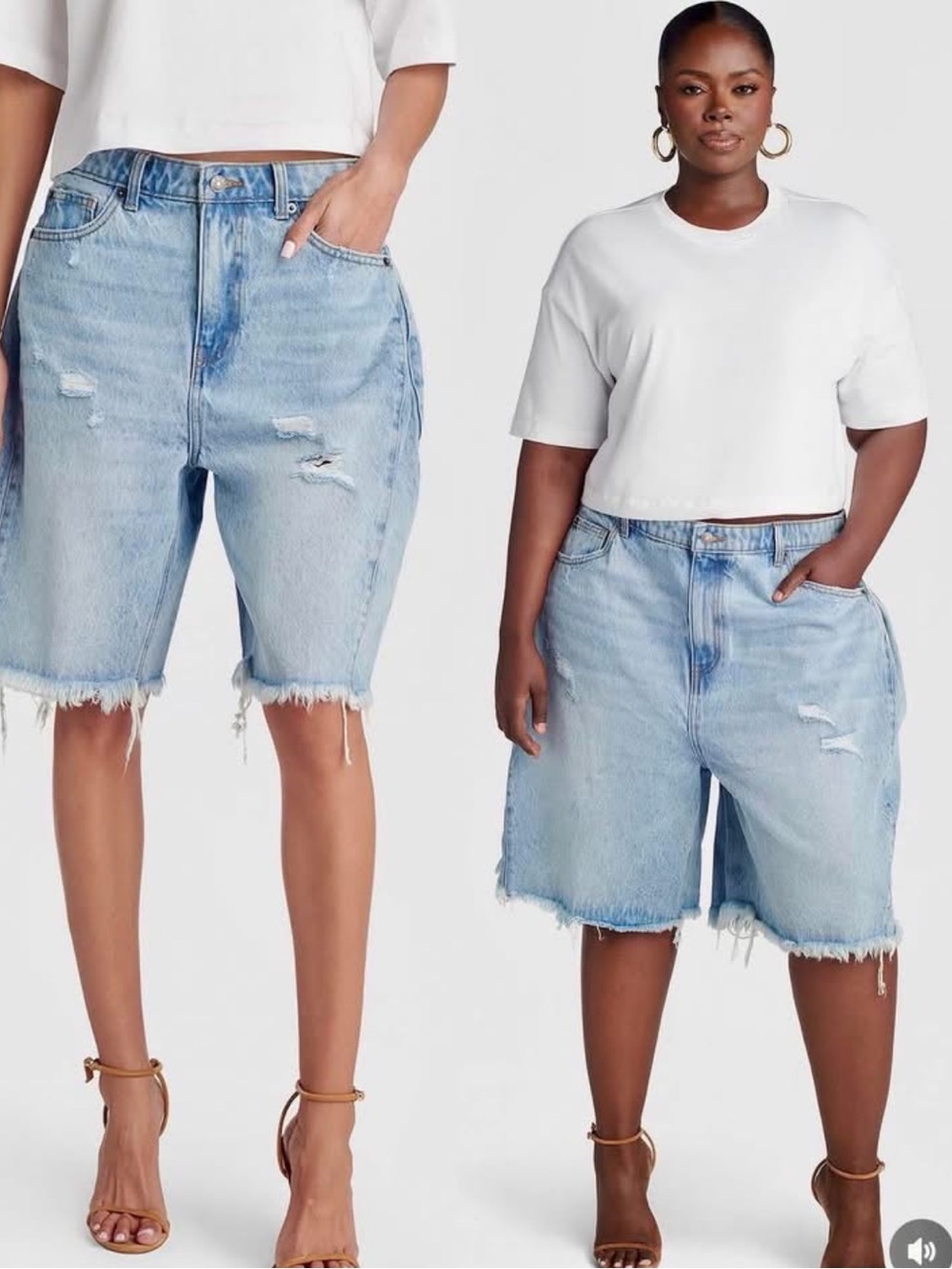 KBB by Kahlana Rachel blue denim shorts